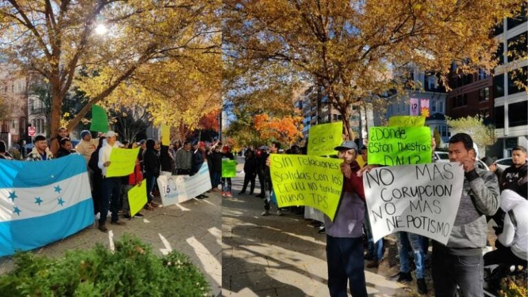 hondureños protestan en Washington