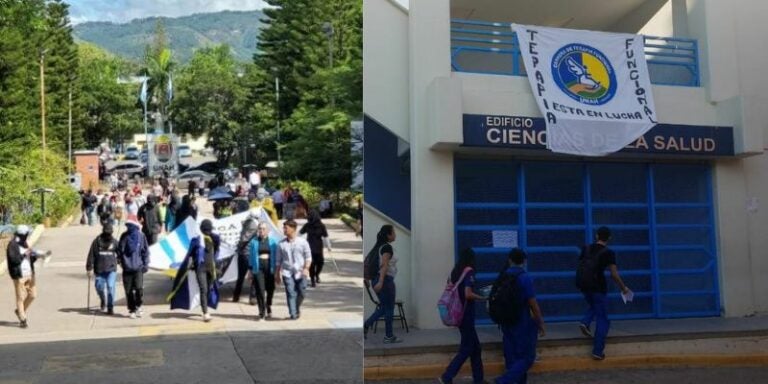 UNAH pide a técnicos universitarios en salud que dejen de tomarse el edificio H1