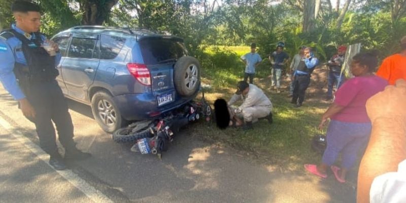 Un motociclista muere al impactar con otro vehículo en Olancho