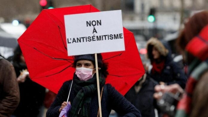 Marcha en Francia antisemitismo