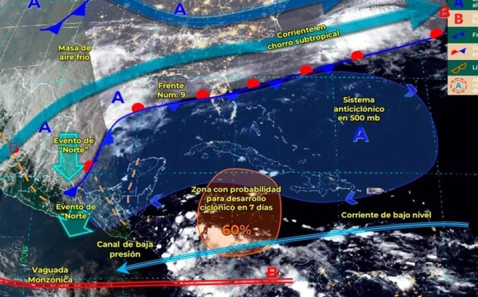 sube a 60% la probabilidad ciclón Caribe