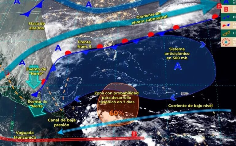 sube a 60% la probabilidad ciclón Caribe