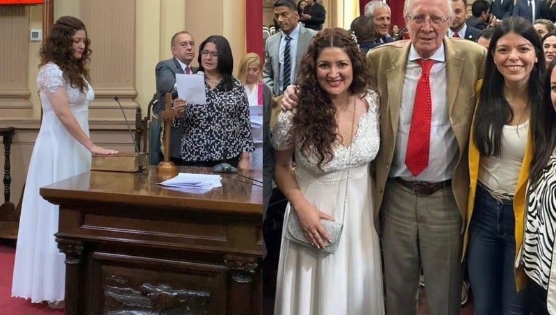diputada argentina se viste de novia mandato