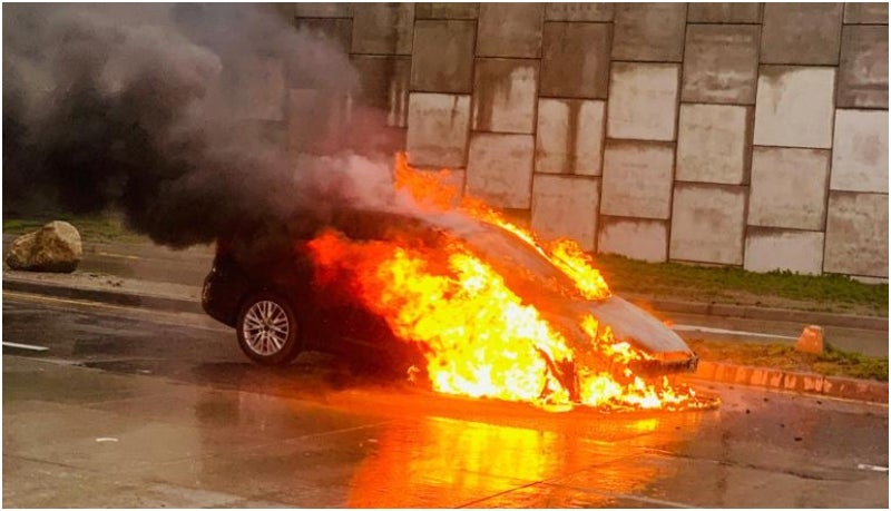 carro se incendia