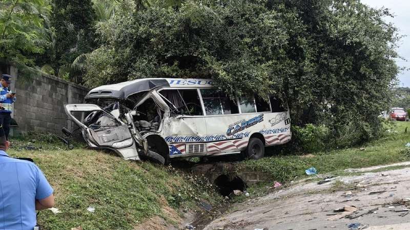 Accidente de bus en Choloma