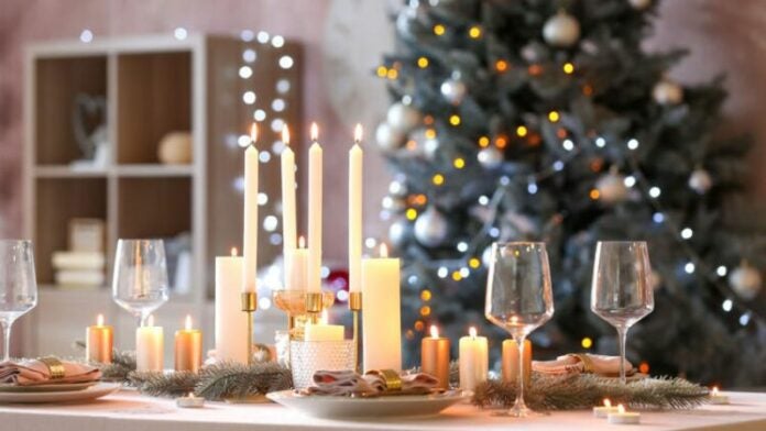 Como preparar una mesa para la cena de Navidad