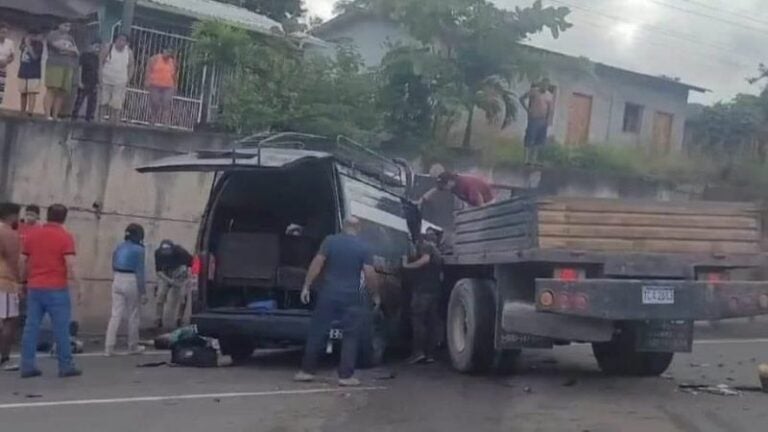 8 víctimas accidente Taulabé