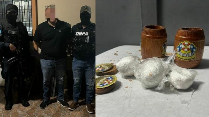 Cae hondureño cocaína encomienda