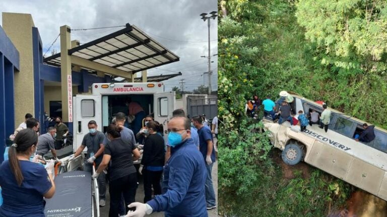 Accidente en carretera a Olancho