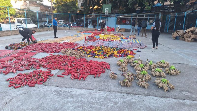 Decomiso de pólvora en Tegucigalpa