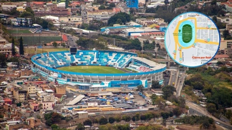 Accesos al estadio que estarán cerrados por la final Olimpia-Motagua