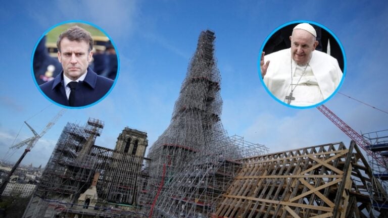 Macron invita al papa Francisco a la reapertura de Notre Dame