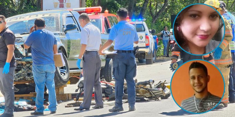 Mueren 2 personas a bordo de una motocicleta embestidas por un vehículo en Danlí