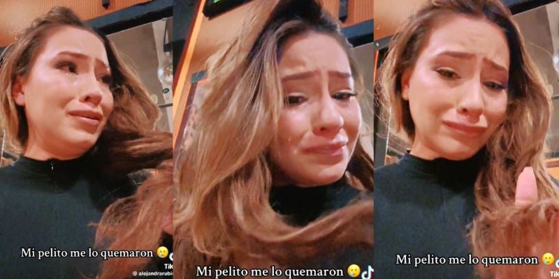Entre lágrimas Alejandra Rubio lamenta que le quemaron el cabello