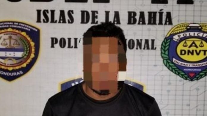 capturan en Roatán fugitivo violación