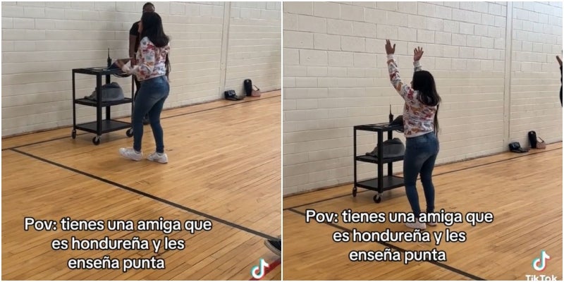 hondureña enseña a bailar punta