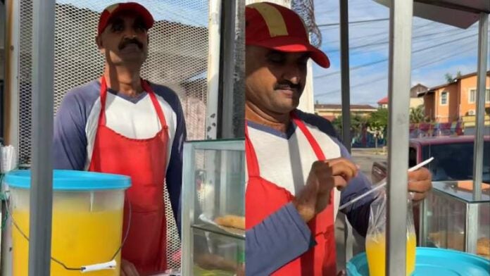 Pakistaní que vende jugos en La Ceiba