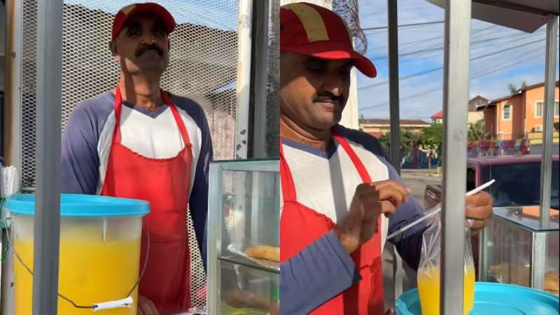 Pakistaní que vende jugos en La Ceiba