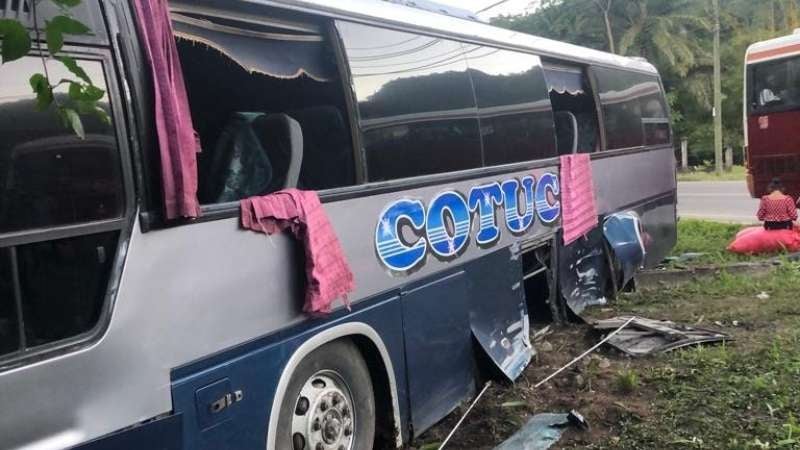 Accidente de autobús en Tela