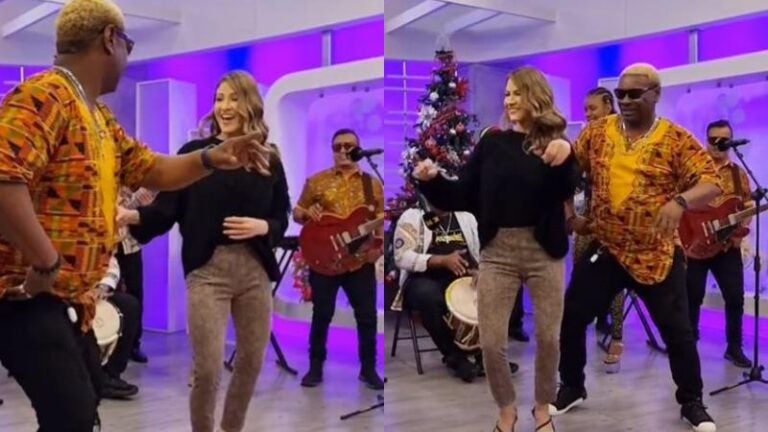 Kritza Pérez bailando punta