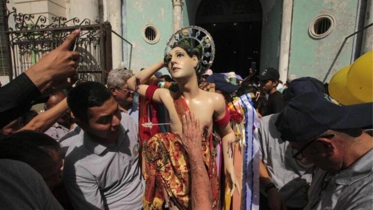 fiesta de San Sebastián en Nicaragua