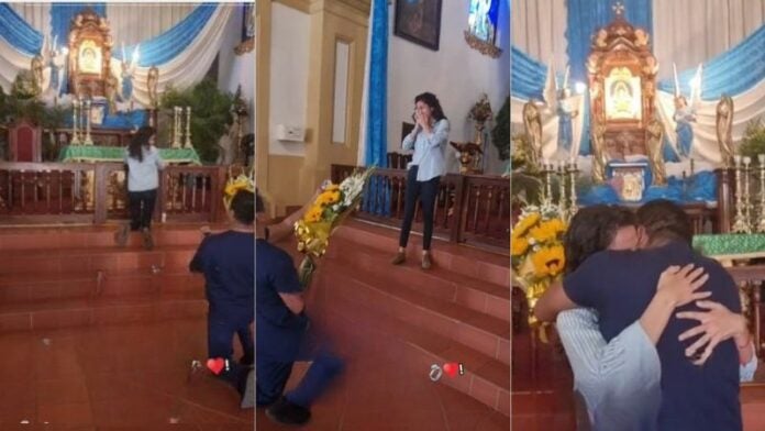 ¡Romántica propuesta! Pareja se compromete ante el altar de la Virgen de Suyapa