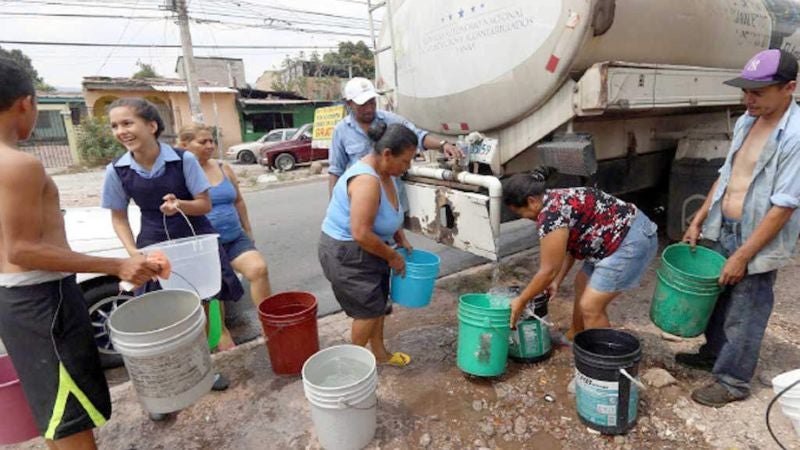 barrio El Chile sin agua