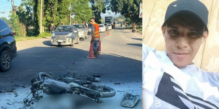 Motociclista muere calcinado tras chocar con una camioneta en La Ceiba