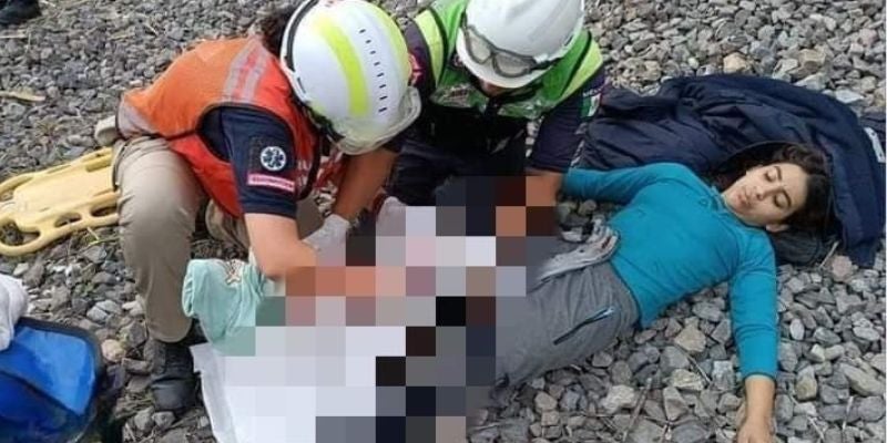 Joven hondureña pierde una pierna tras caer del tren "La Bestia" en México