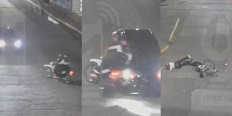 Video: Dos personas en una moto salen "volando", embestidos por un carro en TGU