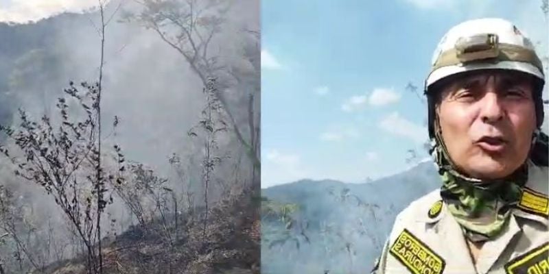 Primer incendio forestal del 2024 se registra en carretera al sur