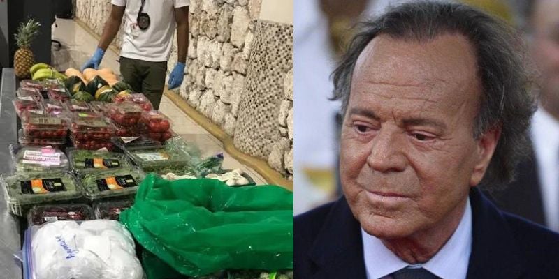 Decomisan varios kilos de fruta y verdura a Julio Iglesias en aeropuerto