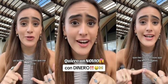 Tiktoker busca novio con dinero para que le complazca todos sus caprichos