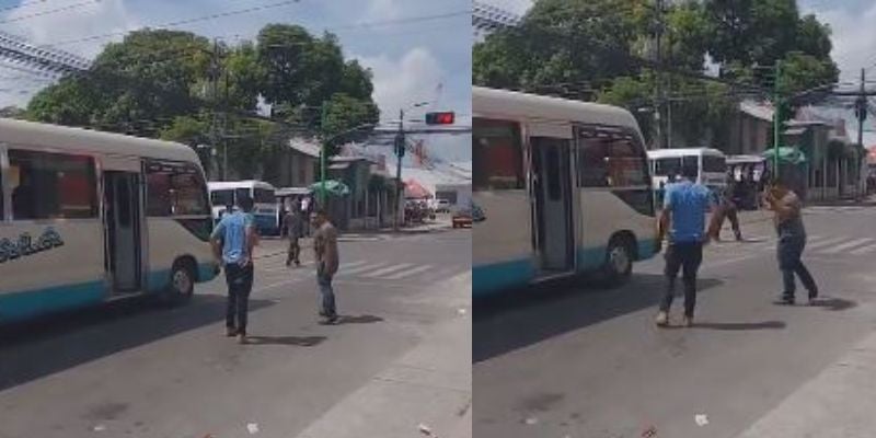 Ayudantes de bus se enfrentan a golpes en San Pedro Sula