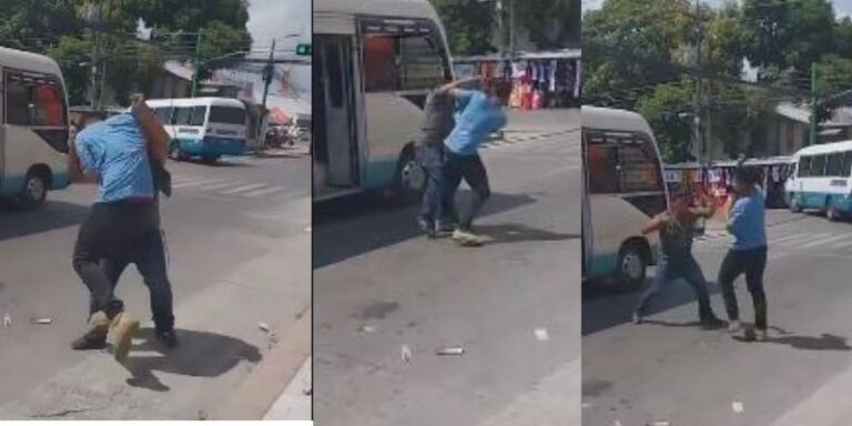 Ayudantes de bus se enfrentan a golpes en San Pedro Sula