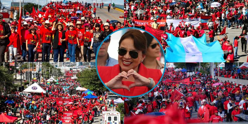 Movilización de Libre conmemoró 2 años de Gobierno de la presidenta Castro