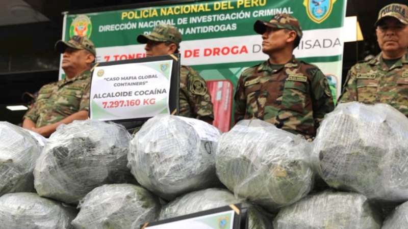 Perú decomisa cocaína