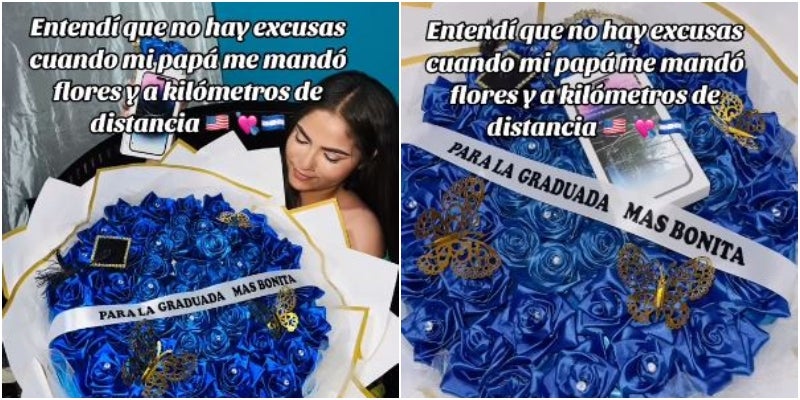 hndureña recibe regalo de su padre