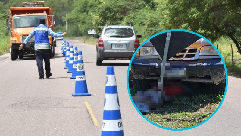 Accidente vial deja un muerto en la carretera CA-5 en Villanueva, Cortés