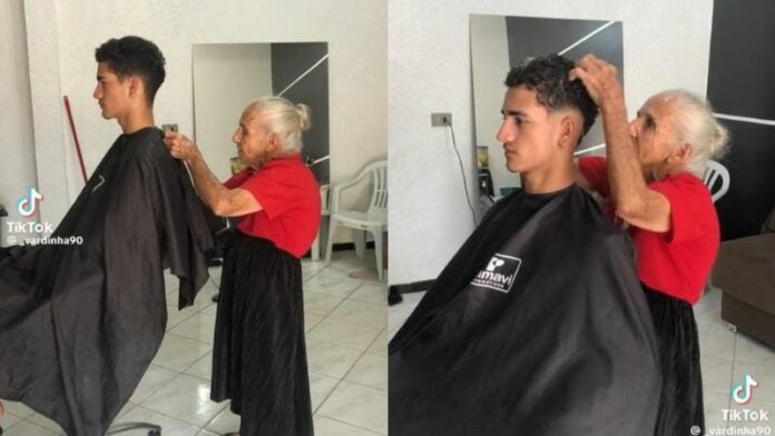 abuelita como barbera