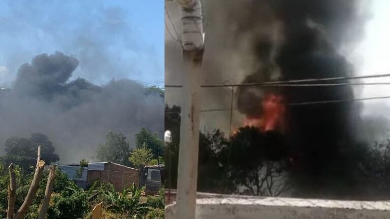 Incendio en colonia Canaán