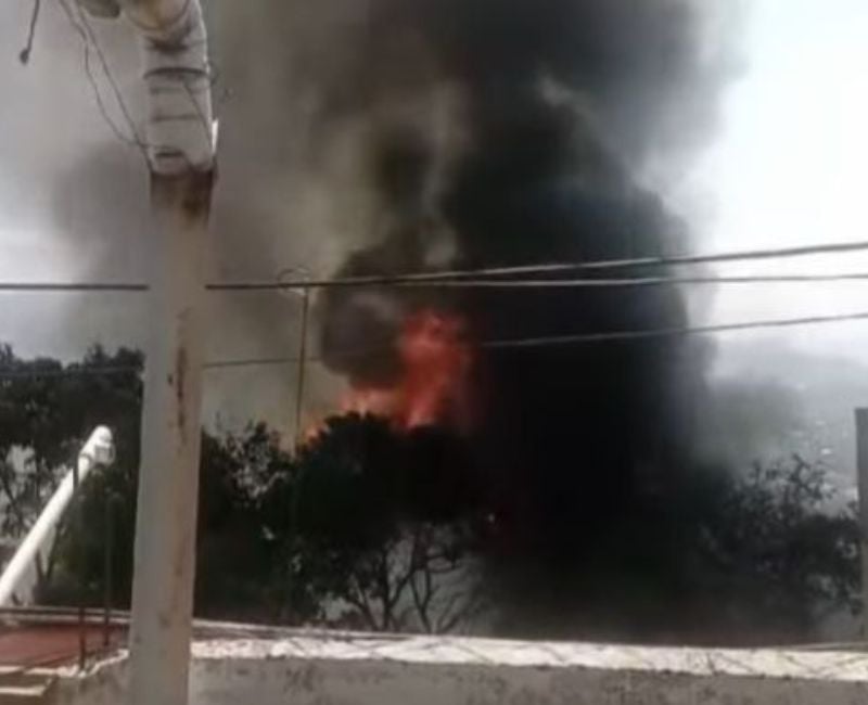 Incendio en colonia Canaán