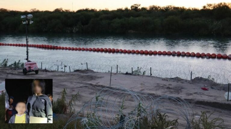 resctan niños hondureños en Río Bravo