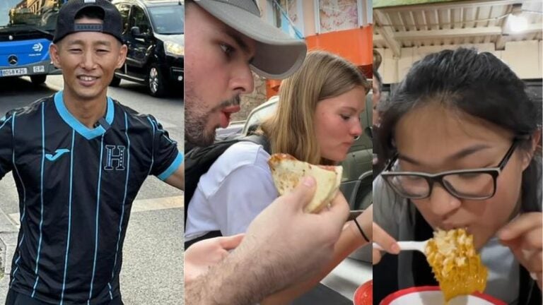 estadounidenses probando la gastronomía hondureña