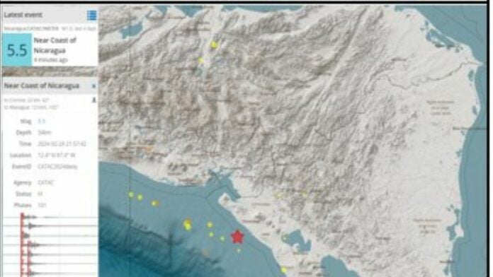 Sismo 5.5 Honduras