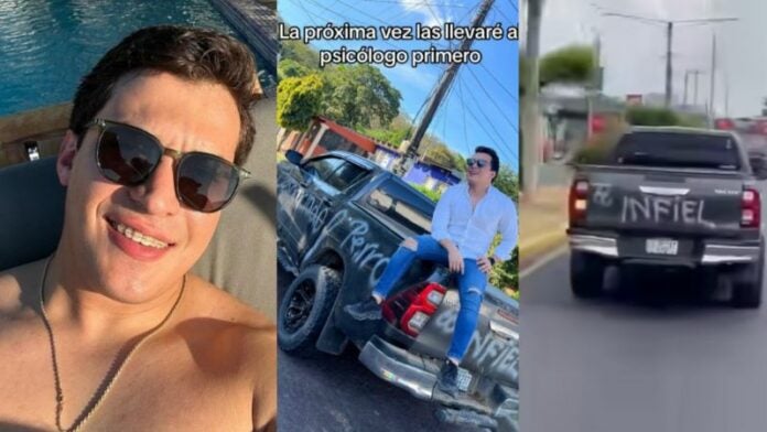 Viralizan dueño camioneta rayada