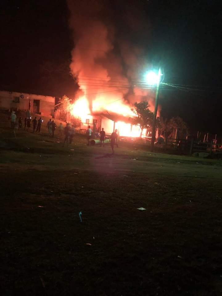 incendio barrio El Calvario de Jocón Yoro