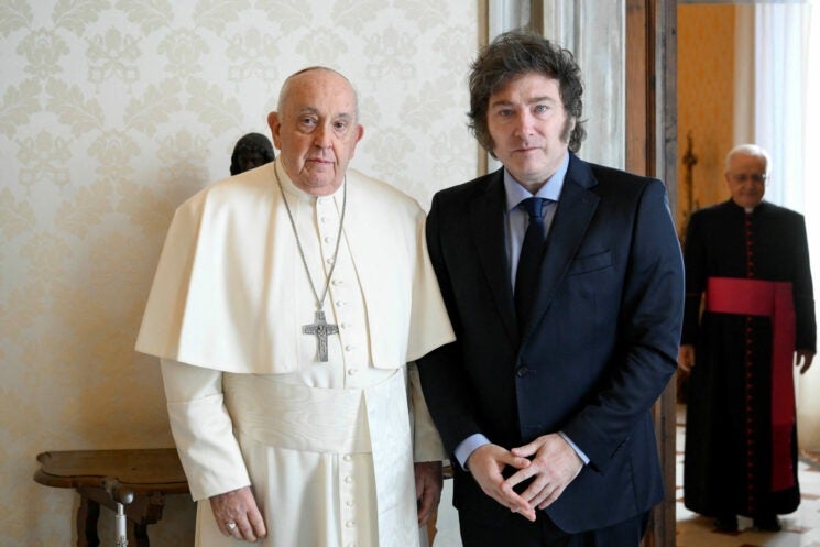 Visita de Milei en el Vaticano