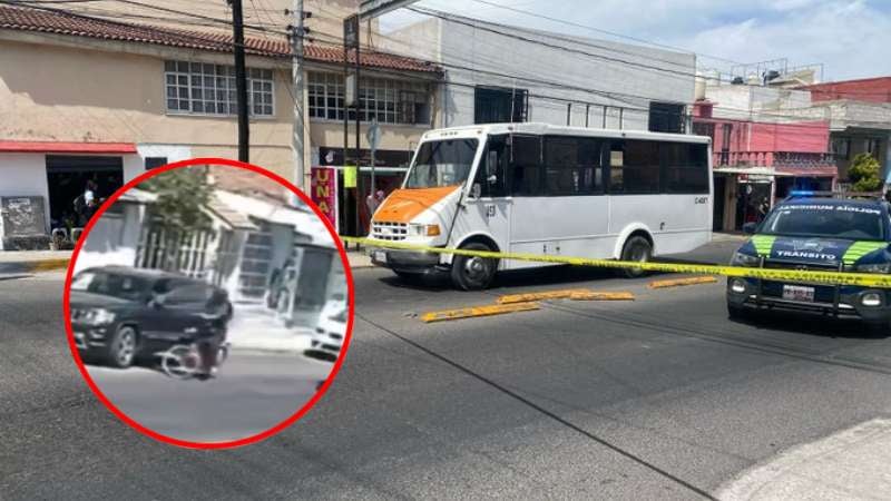 Ciclista arrollado por bus