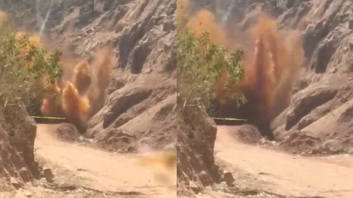 explosión en represa